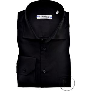 Overhemd Ledub mouwlengte 7 zwart Modern Fit