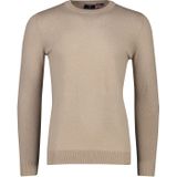 Superdry trui ronde hals beige effen katoen