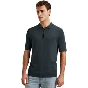 Cast Iron polo korte mouw gebreid normale fit donkerblauw