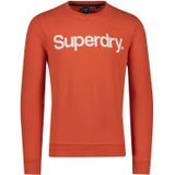 Oranje sweater met opdruk