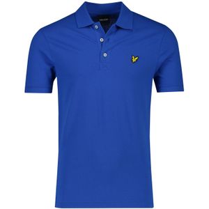 Lyle & Scott polo blauw effen katoen