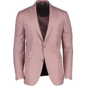 Dressler colbert roze Shaped Fit effen wol slim fit steekzakken