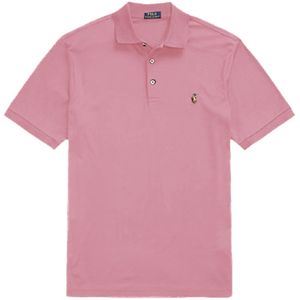 Polo Ralph Lauren polo 3-knoops normale fit roze effen katoen