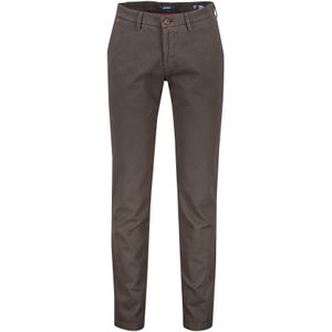 Gardeur katoenen broek bruin effen katoen Savage Slim Fit