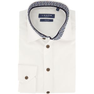 Ledub overhemd strijkvrij wit slim fit