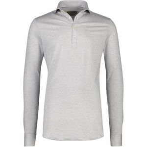 John Miller grijze polo extra lange mouwen Slim Fit