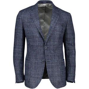 Dressler Sendrik colbert donkerblauw gemêleerd wol slim fit