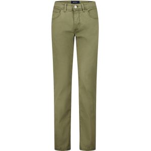 Khaki Gardeur 5-pocket modern fit katoen