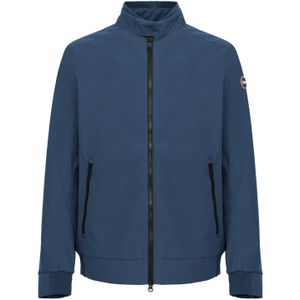 Colmar zomerjas donkerblauw effen rits slim fit softshell