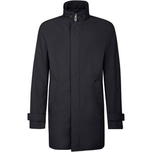 Bugatti zomerjas donkerblauw effen rits wijde fit