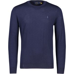 Polo Ralph Lauren trui ronde hals donkerblauw effen merinowol