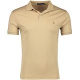 Polo Ralph Lauren polo normale fit beige effen katoen 3-knoops