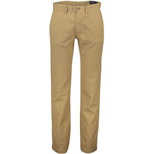 Polo Ralph Lauren straight fit bruine broek linnen