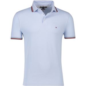 Tommy Hilfiger Big & Tall poloshirt slim fit lichtblauw uni