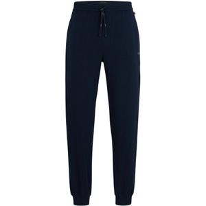 Joggingbroek Boss Big & Tall effen donkerblauw katoen