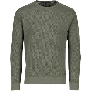 Casa Moda sweater ronde hals groen katoen