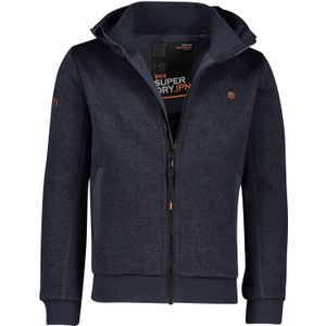 Superdry vest outdoor donkerblauw gemêleerd slim fit