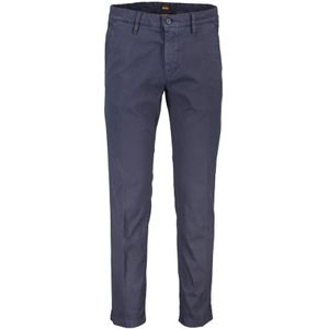 Hugo Boss katoenen chino broek donkerblauw effen