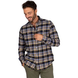 Overhemd NZA Judah flanel blauw geruit