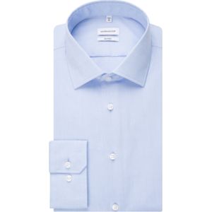Seidensticker overhemd light blue  witte knoop