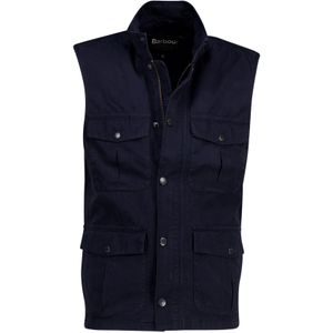 Barbour bodywarmer Corbridge donkerblauw dubbele borstzak