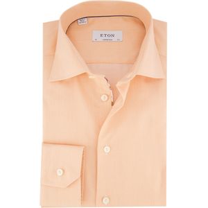 Eton business overhemd normale fit oranje effen 100% katoen Contemporary Fit
