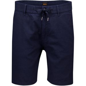 Boss Orange Chino donkerblauw effen linnen