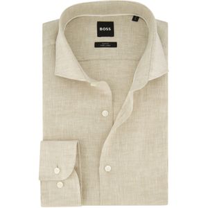 Hugo Boss overhemd slim fit beige uni