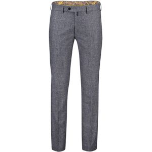 Meyer wollen pantalon blauw geruit wol