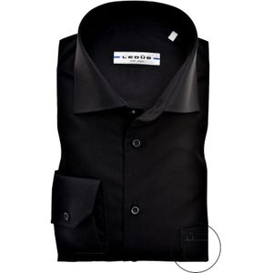 Ledub overhemd Modern Fit zwart met borstzak