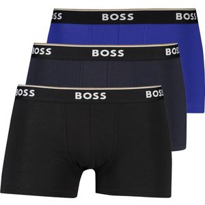 Hugo Boss boxershort blauw effen katoen 3-pack