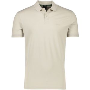 Boss Green regular fit polo effen bruin katoen