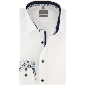 Katoenen Olymp overhemd Comfort Fit mouwlengte 7 Luxor wit