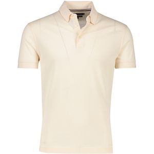 3-knoops Tommy Hilfiger polo slim fit beige korte mouw katoen