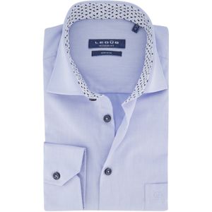 Ledub strijkvrij overhemd lichtblauw wide spread collar