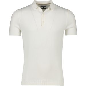 Cavallaro polo effen wit katoen slim fit