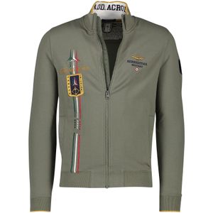 Aeronautica Militare vest groen rits geprint katoen