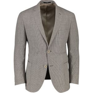 Dressler colbert beige geprint linnen slim fit