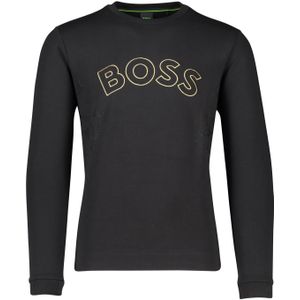 Hugo Boss vest ronde hals groen effen katoen