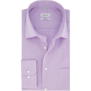 Seidensticker business overhemd Regular normale fit paars effen