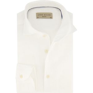 Slim fit mouwlengte 7  John Miller overhemd wit linnen