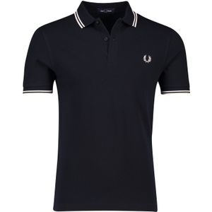 Fred Perry polo normale fit 2-knoops donkerblauw katoen