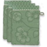 Washandje Set/3 Jasmin Jacquard Groen 16x22cm