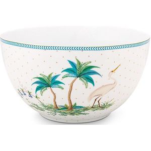 Pip Studio - Jolie Collectie - Porseleinen Kom Dots & Tropical design - Ø18cm