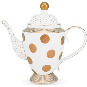 Theepot Dot Delight Wit-Goud