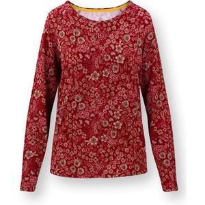 Tina Top Lange Mouw Daisy Dreams Rood XL