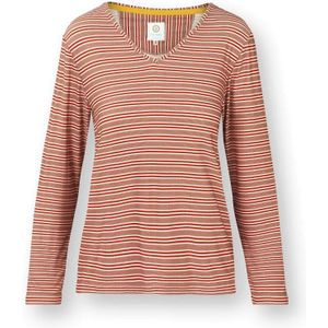 Trice Top Lange Mouw Kente Stripe Roze XXL
