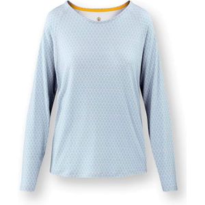Tina Top Lange Mouw Thousand Leaves Lichtblauw L