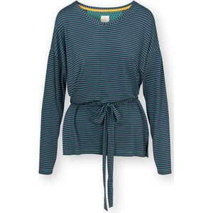 Timberly Top Lange Mouw Little Sumo Stripe Blauw Groen