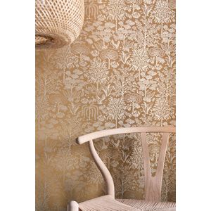 Pip Studio Origami Tree Vliesbehang Oker/Goud